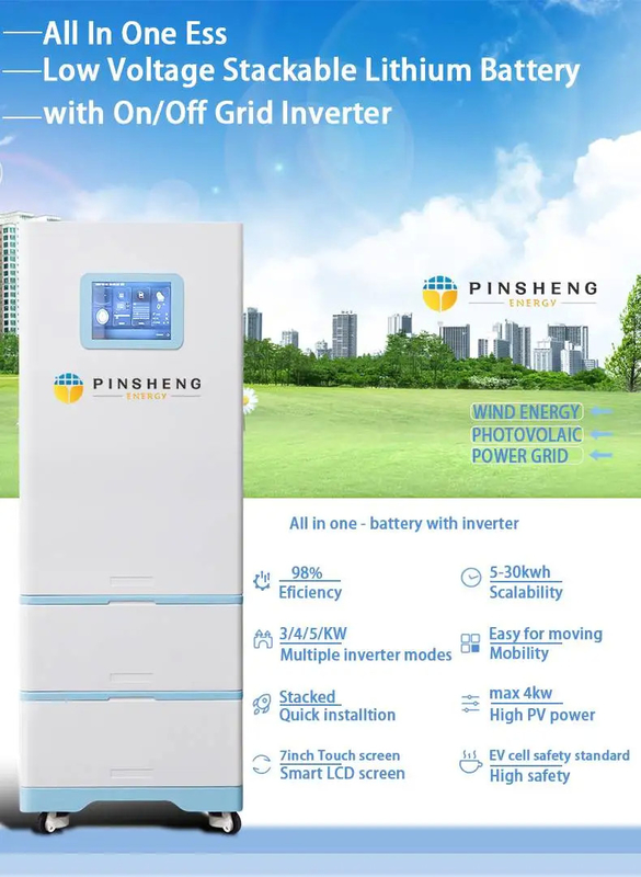Sistema de almacenamiento de energía solar de 10kw 20kwh 25kwh 30kw Todo en un gabinete LiFePO4 para el hogar