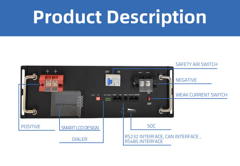 Pinsheng 51.2v Batería solar de iones de litio 10kwh 48v 100ah 200ah 400ah 500ah Lifepo4 batería de paquete