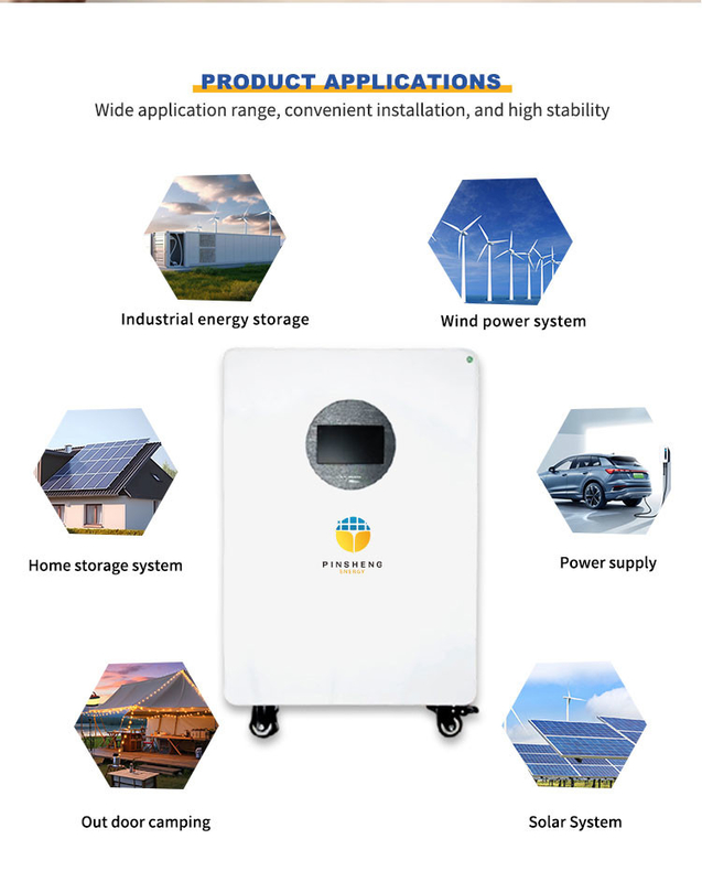 Pinsheng 48V Baterías de iones de litio 10Kwh 15Kwh Sistema de almacenamiento de energía solar 200Ah 280Ah 300AH LiFePO4 Batería