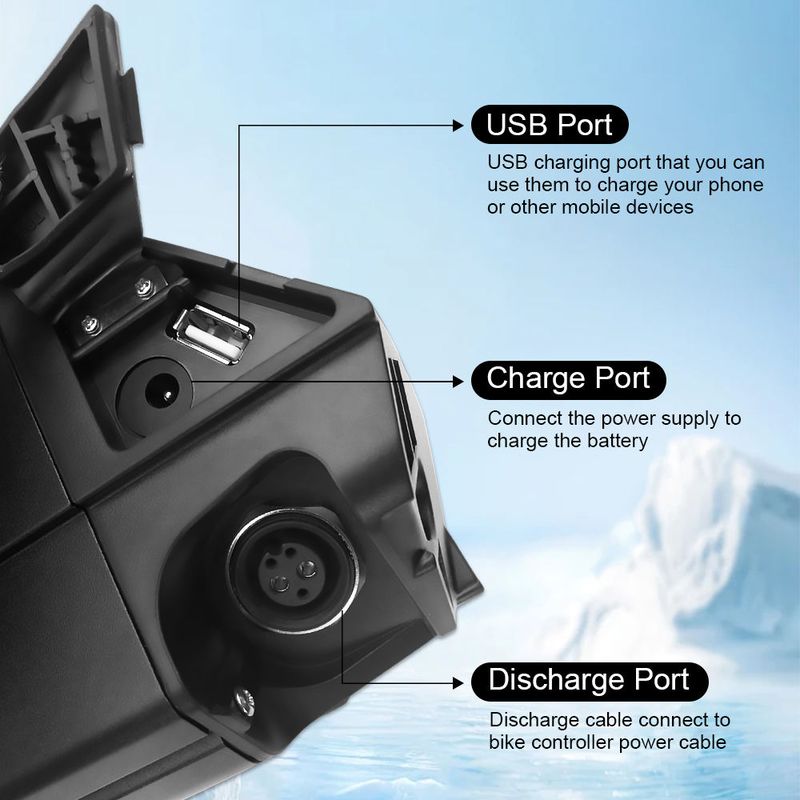 Dorado 36V 30AH 48V 25AH 21700 Cell Ebike Batería oculta Litio Battyer Pack para bicicleta eléctrica