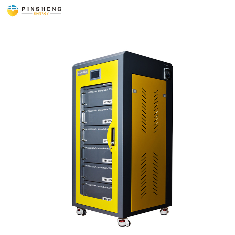 PINSHENG Contenedor de Almacenamiento de Energía de 50kW 100kW 100kWh, Gabinete de Baterías para Sistemas de Red Híbridos