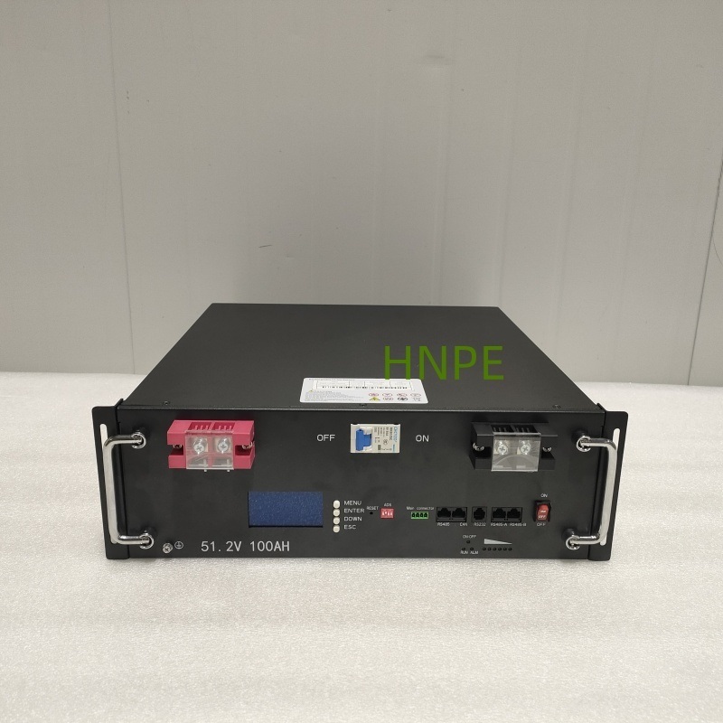 Batería de litio LiFePO4 HNPE 48V 100Ah 200Ah para montaje en rack, batería de almacenamiento de energía solar para uso doméstico, fuera de la red, híbrida y de red