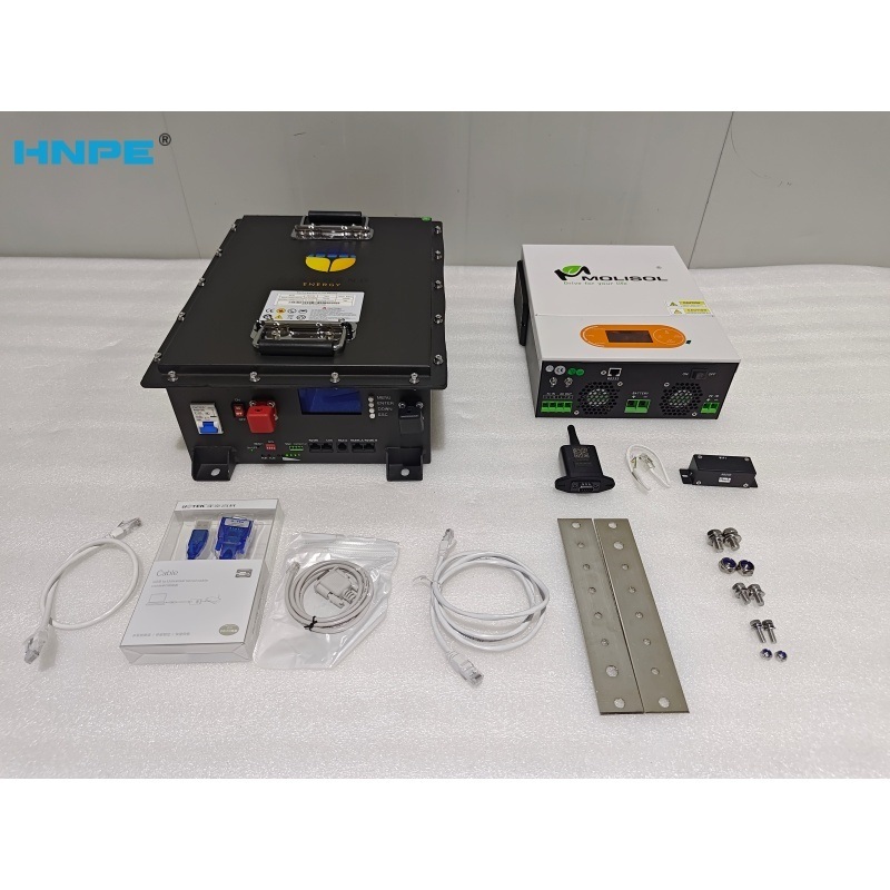 Batería de litio LiFePO4 de alta calidad HNPE CE 25.6V 100AH, montada en rack, para almacenamiento de energía solar, con temperatura de funcionamiento de 0-55°C