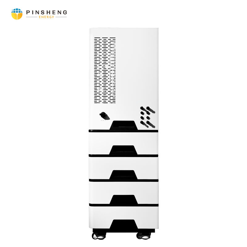 Pinsheng todos en uno módulos apilados 51.2V LiFePO4 Batería de litio 10Kwh 20Kwh Batería de almacenamiento de energía y inversor híbrido de 10Kw