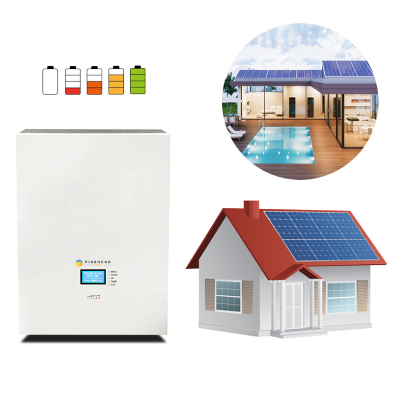 La pared del poder de la batería de litio solar del hogar LiFePO4 del inversor híbrido ESS de la rejilla 48V100Ah 10KWh patentó tecnologías