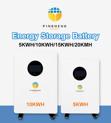 Pinsheng Confiable 48V LiFePO4 Batería 10KWh & 15KWh Almacenamiento de energía solar con 200Ah, 280Ah, 300Ah Opciones