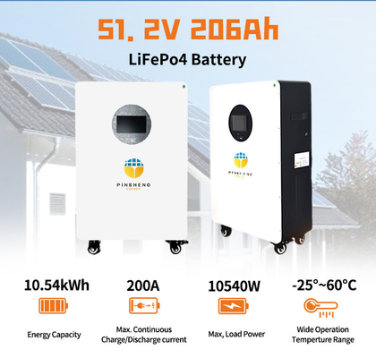 Pinsheng 15kWh 51.2V 280Ah 300Ah Home LiFePO4 Batería de almacenamiento de energía solar Batería para uso doméstico